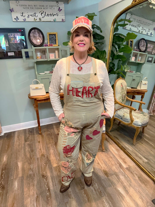 Patchwork Coveralls - Khaki