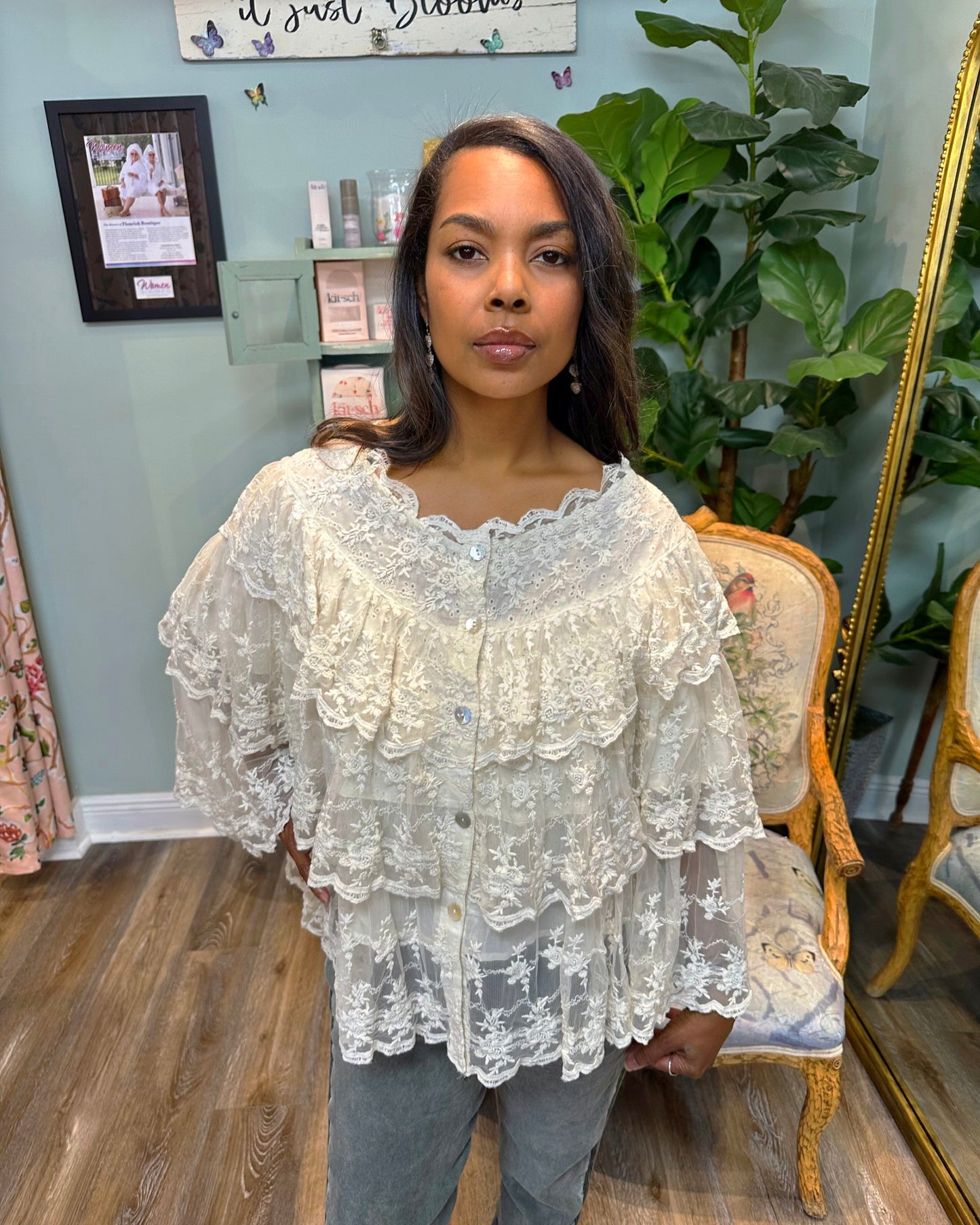 Tiered Lace Top
