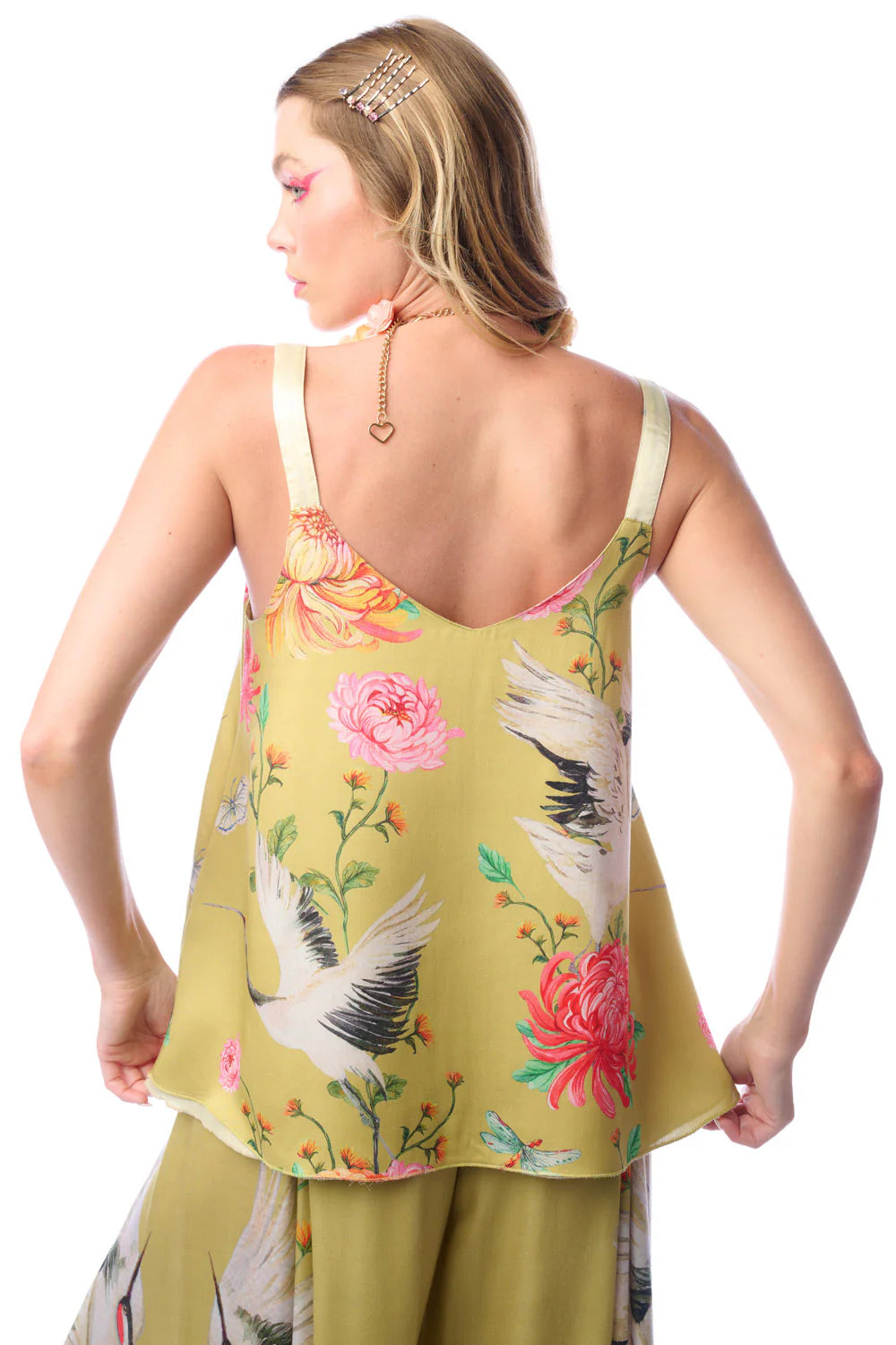 The Legend of The Crane Reversable Cami - Mustard