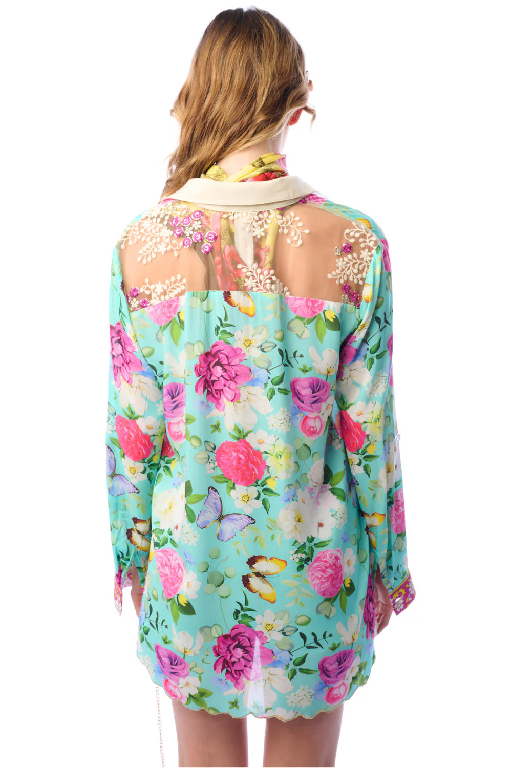Serenity Springs Floral Shirt - Teal