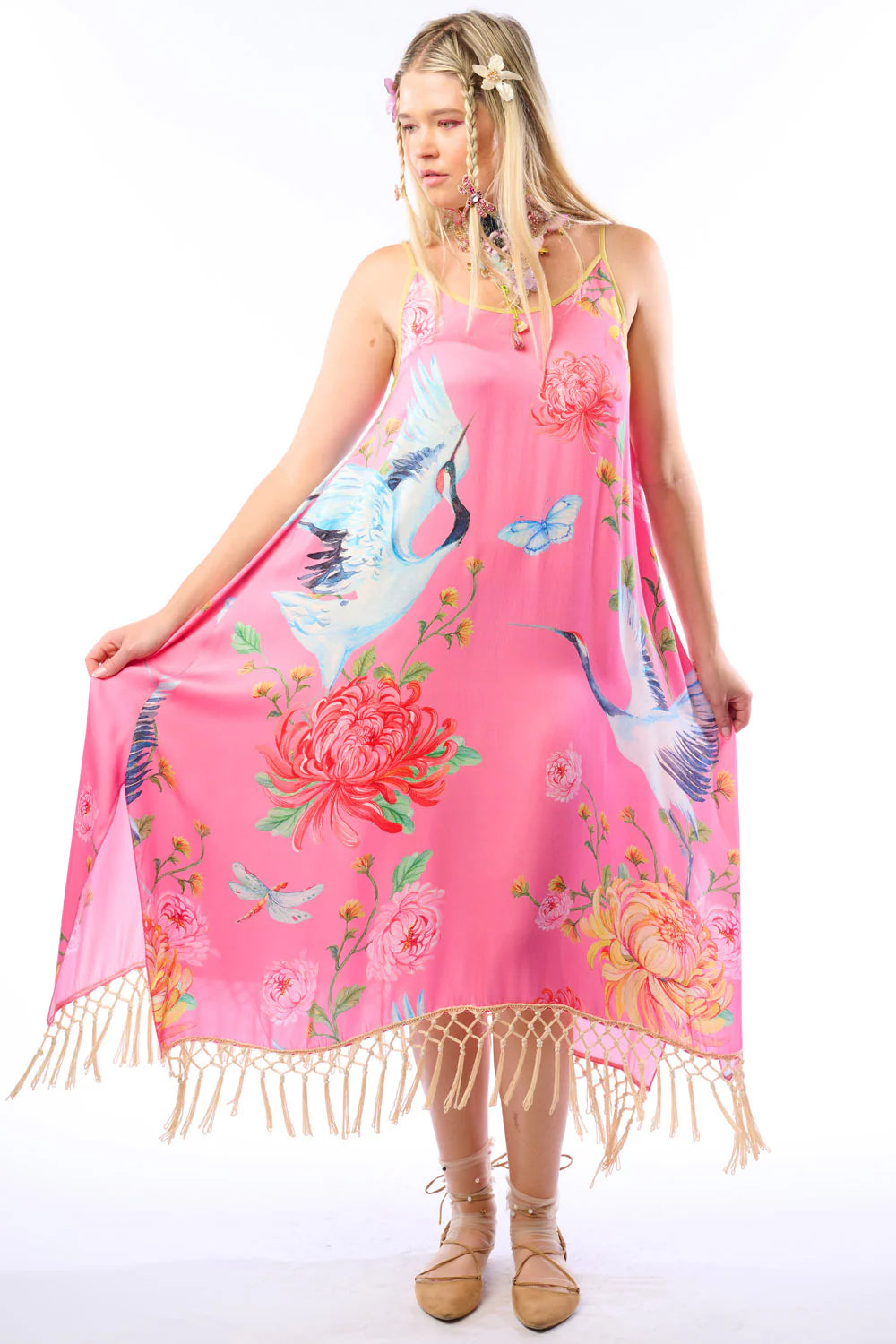 The Legend of The Crane Dress - Rose