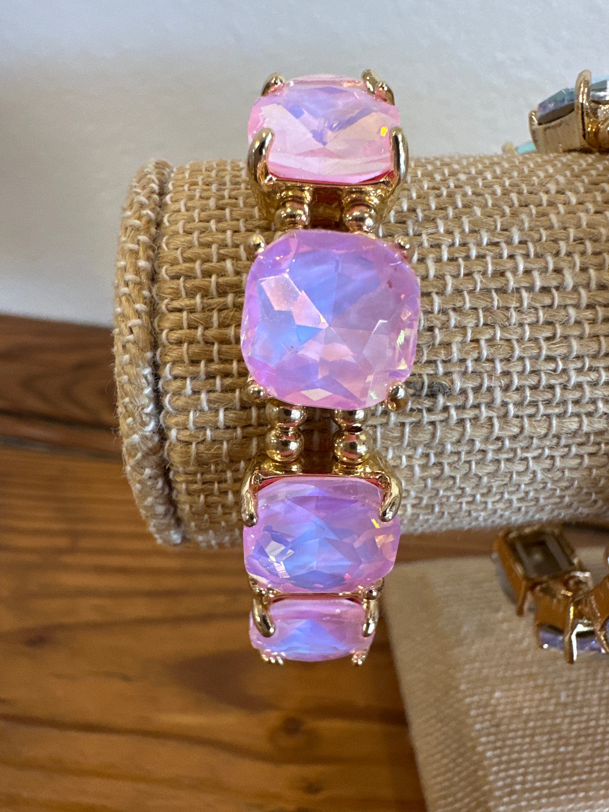 Square Jeweled Stretch Bracelet