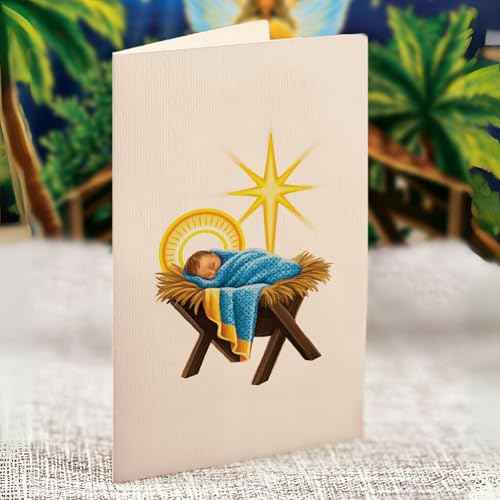 Mini Starlit Nativity Card