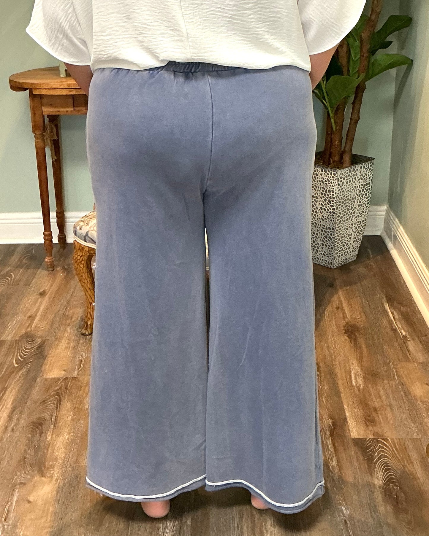 Denim Blue Star Patch Pant