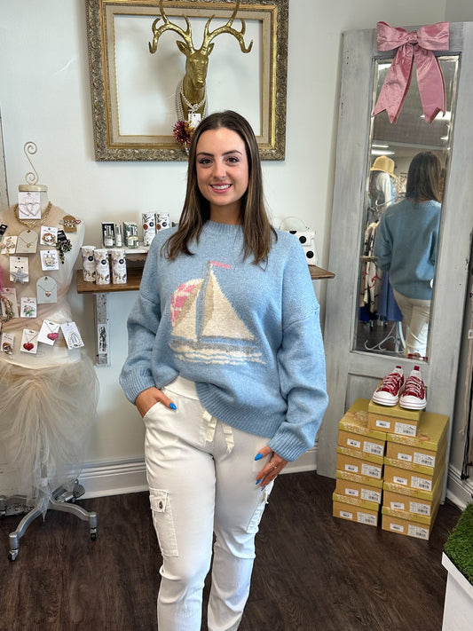 Daisy Blue Sailboat Top