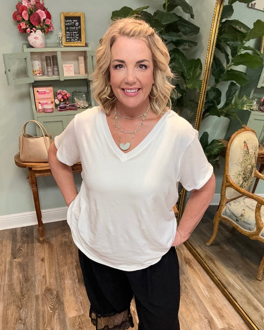 Oversized V-neck Tee