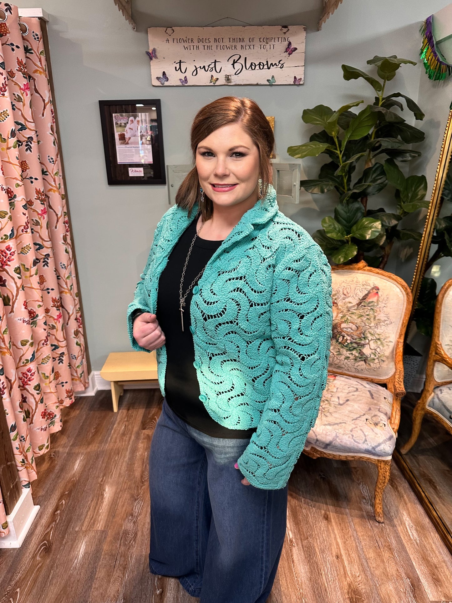 Crochet Jacket - Green