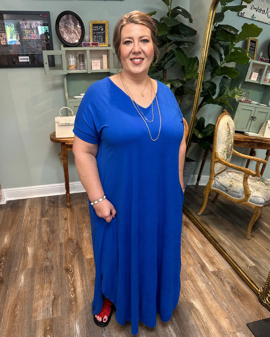 Royal Blue Soft Maxi Dress