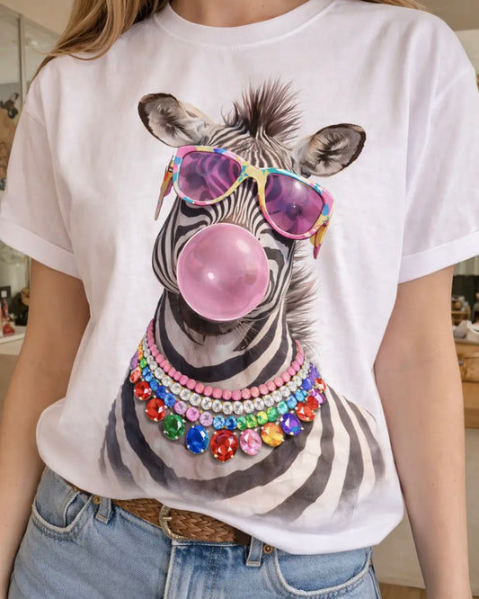 Jeweled Bubble Gum Zebra