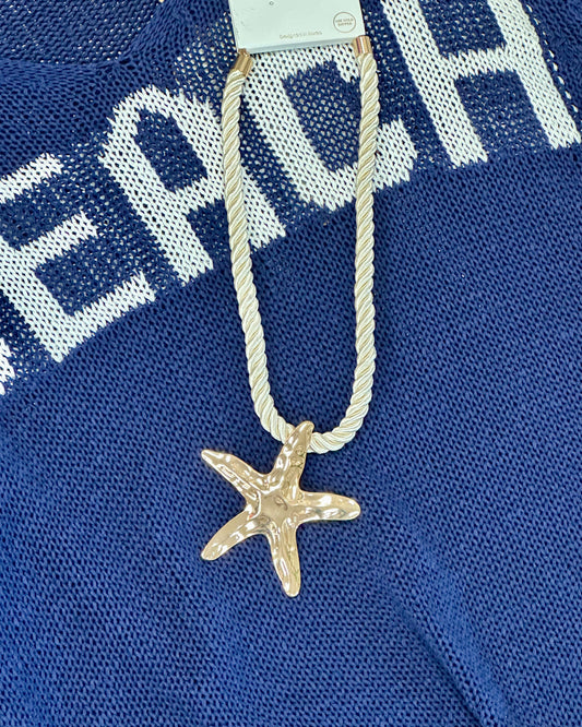 Rope Necklace with Starfish