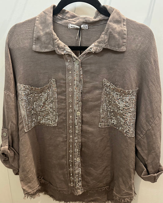 Shimmer and Star Detail Top