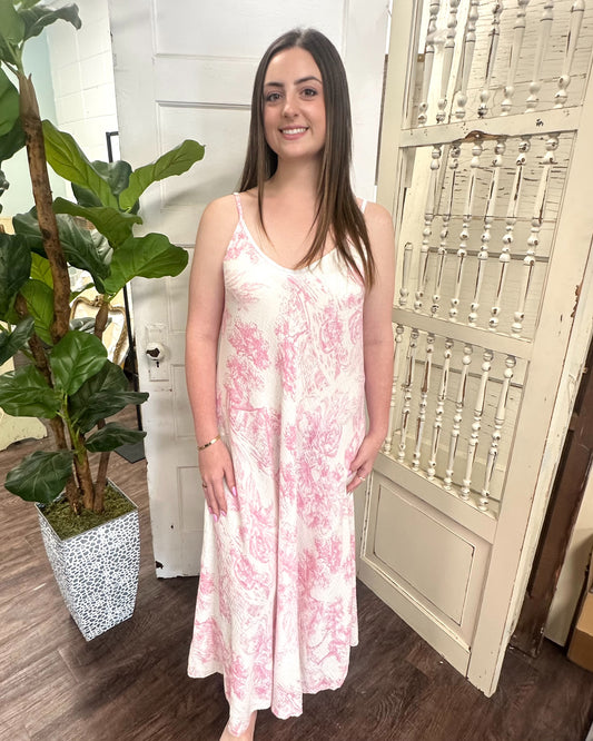 Italian Toile Print Dress