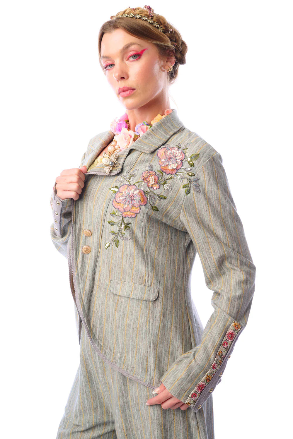 Finella Blazer - Silver/Gray