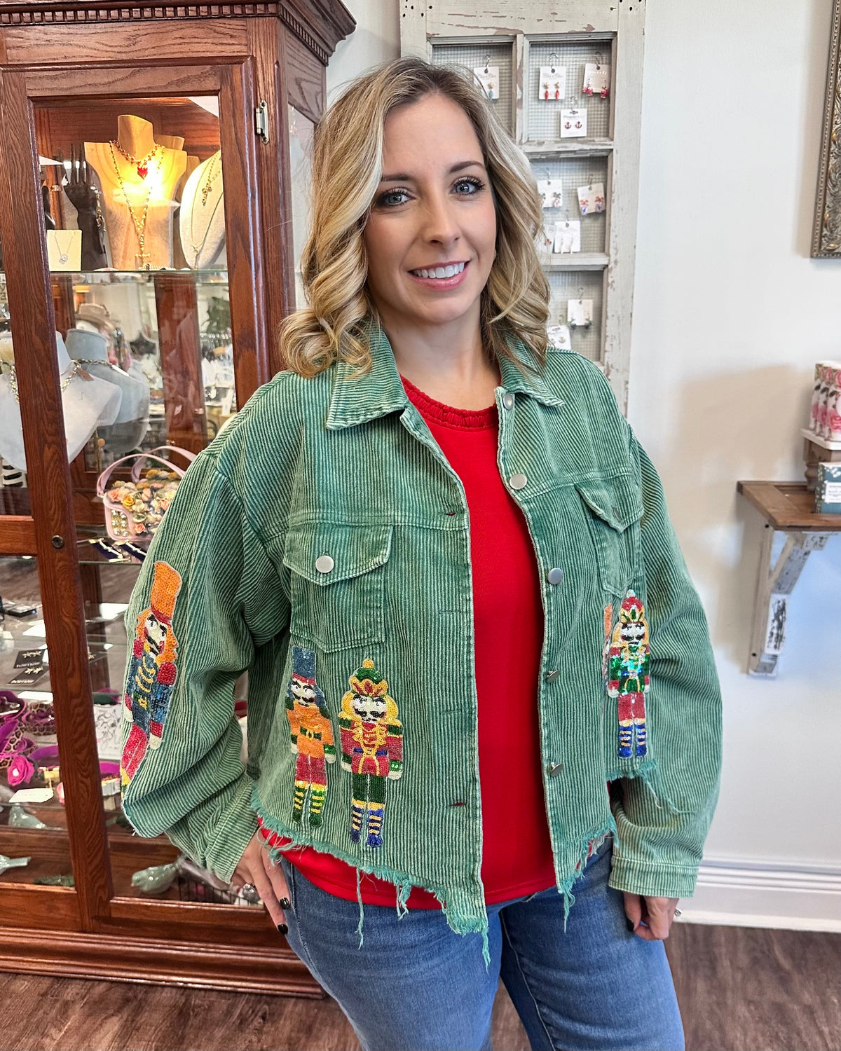 Sequin Nutcracker Corduroy Jacket