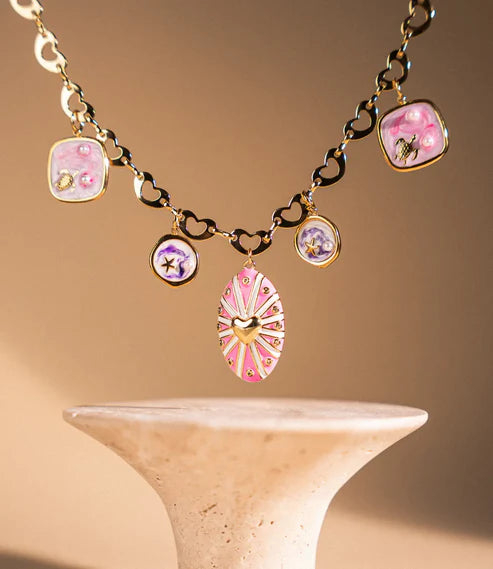 Pink Charm Necklace