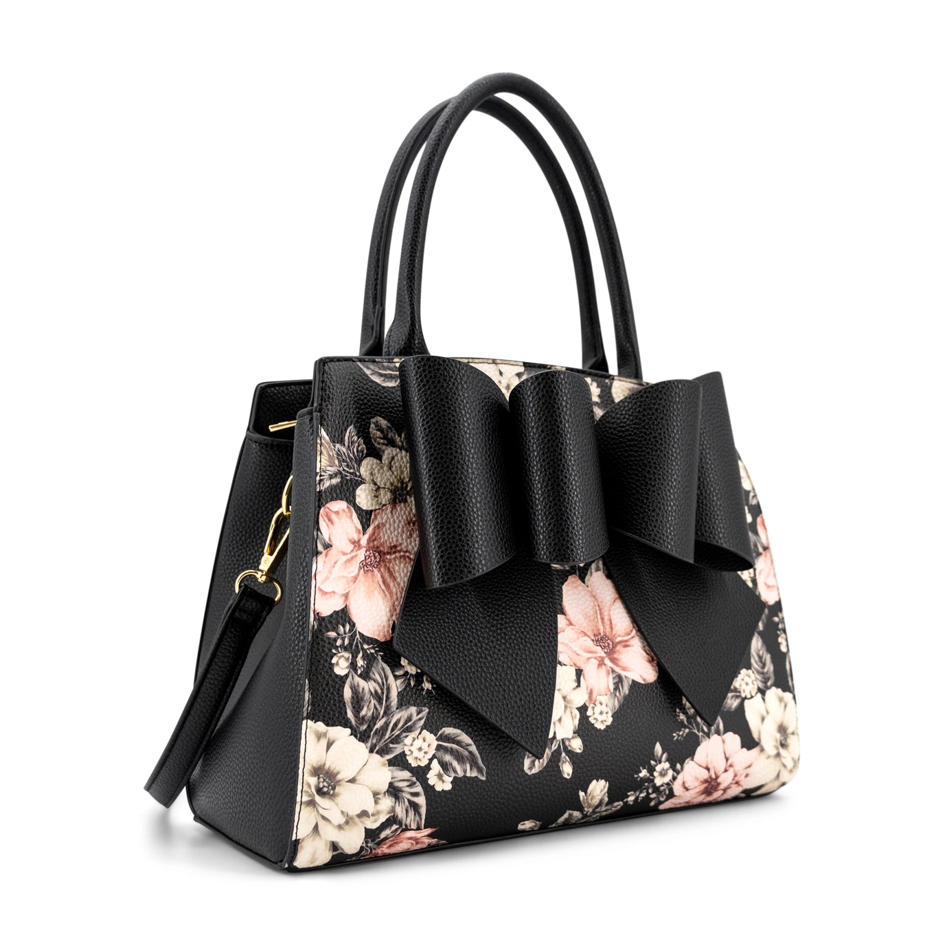 Rosalie Bow Top Handle Floral Bag