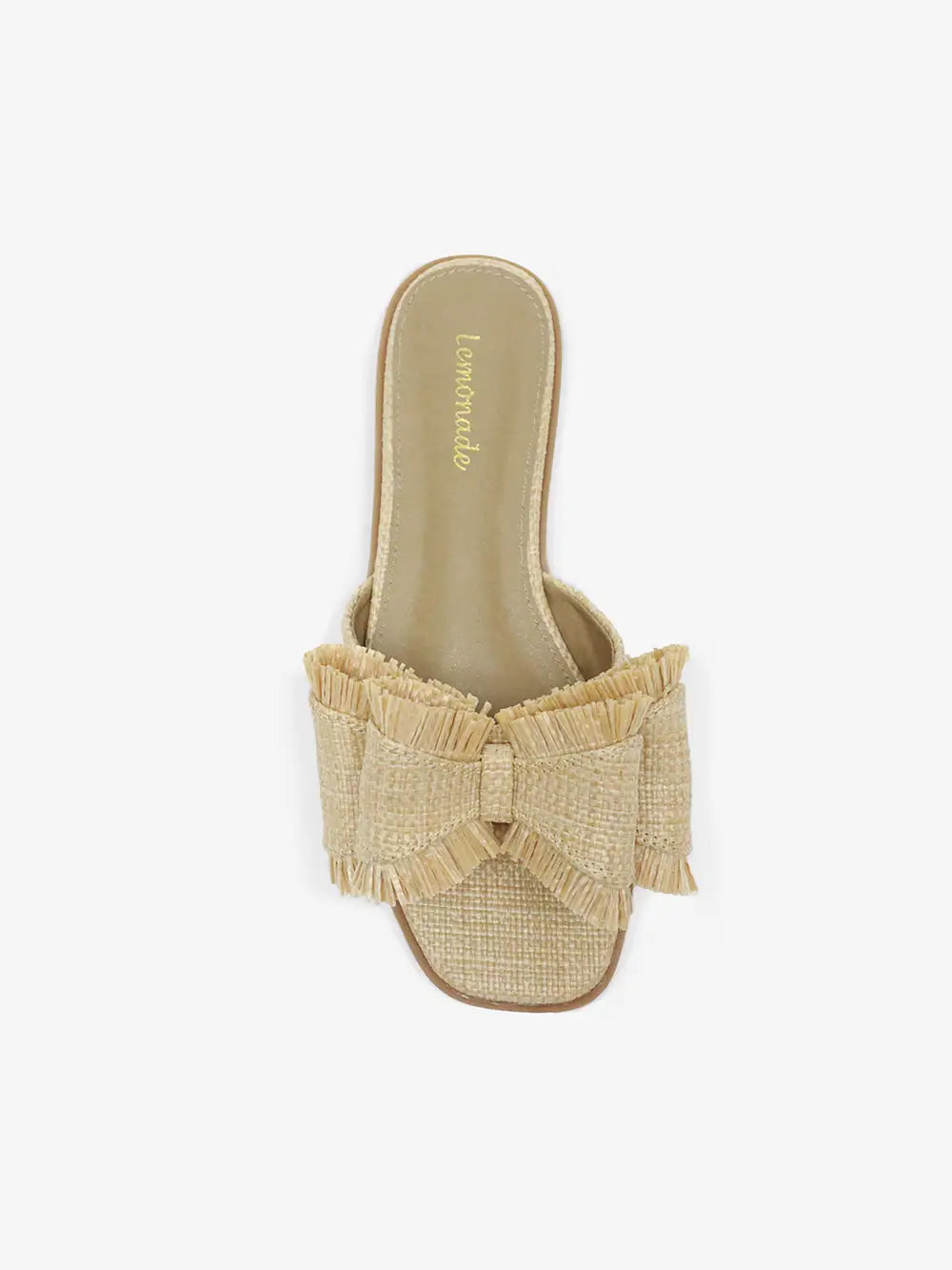 Raffia Bow Beach Slides
