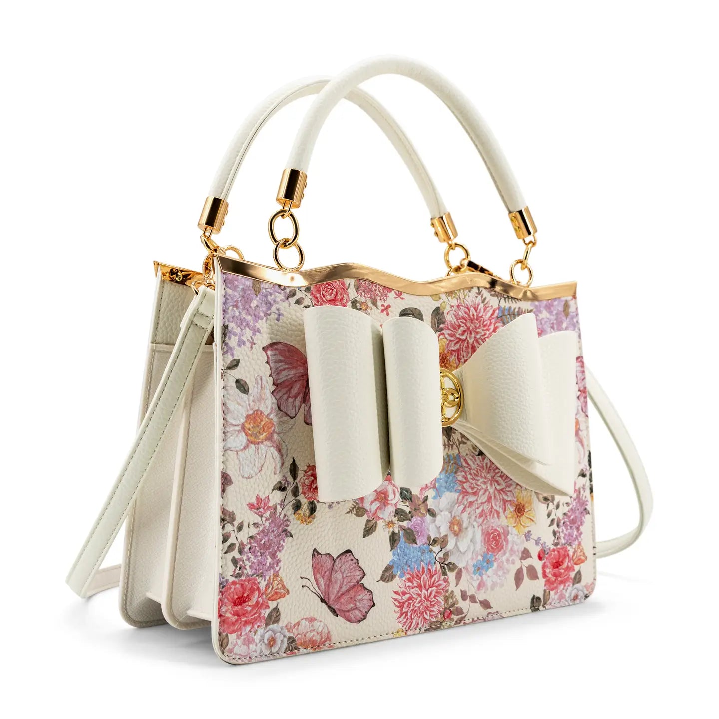 Amelie Floral Garden Bow Crossbody