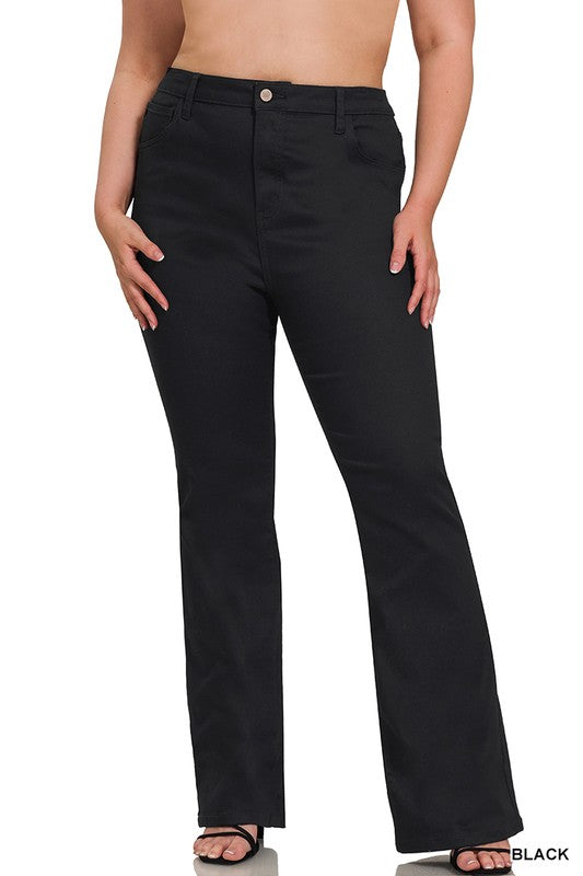 Bootcut Color Stretch Denim Pant - Plus