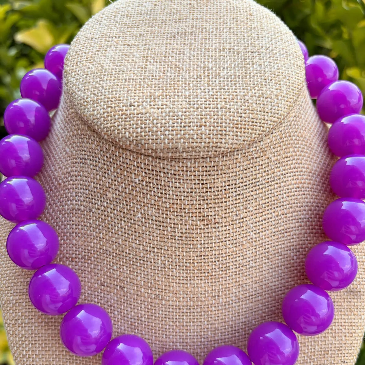 Large Purple Bauble Necklace