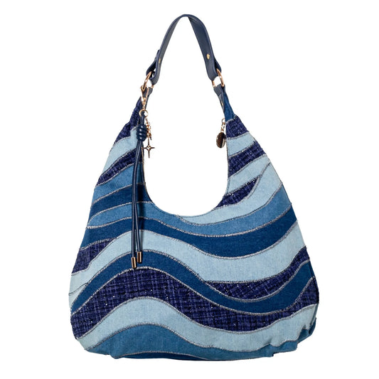 Desert Stitch Hobo Denim Bag