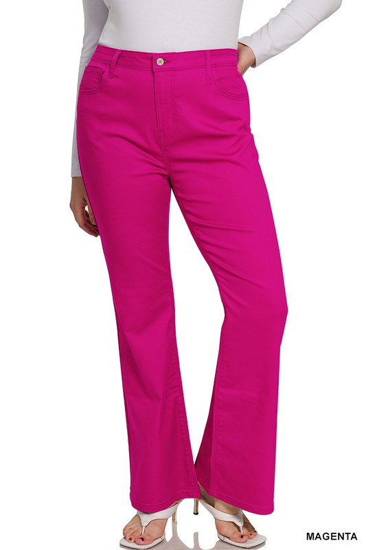 Bootcut Color Stretch Denim Pant - Plus