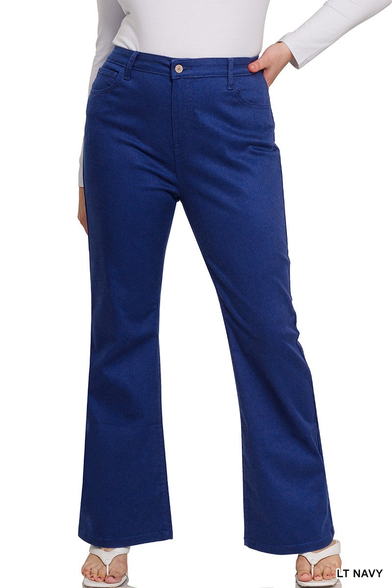 Bootcut Color Stretch Denim Pant - Plus